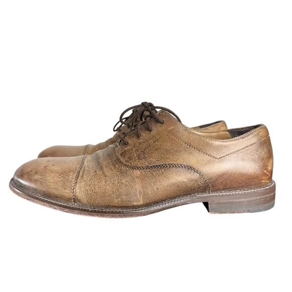 Men\'s J&M est. 1850 Brown Leather Cap Toed Oxford Dress Shoes - Sz 10 main image 2